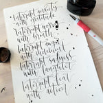 Lettering Workshop online - nybörjarkurs i kalligrafi